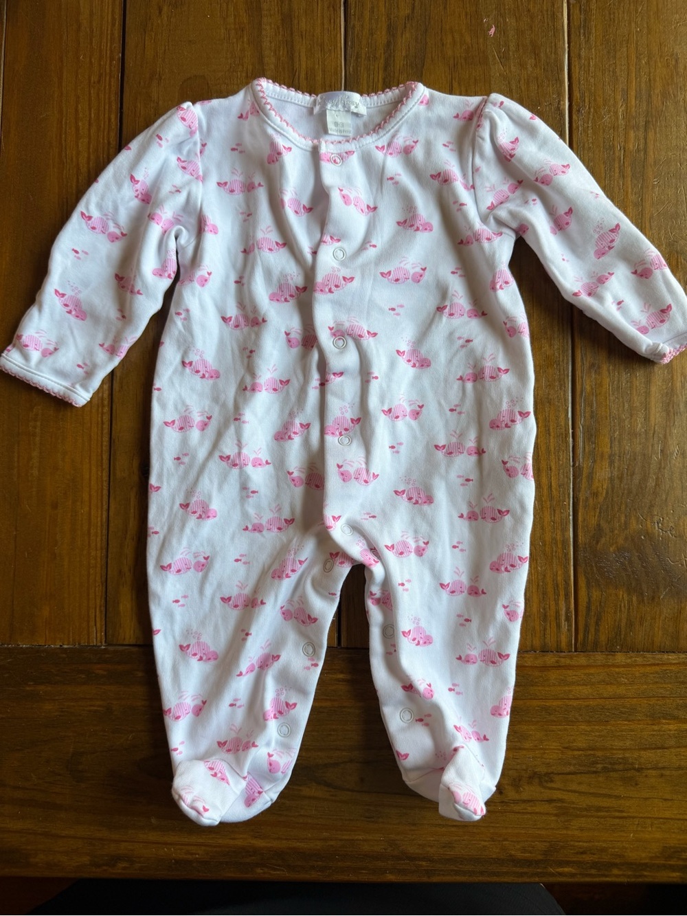 Kissy Kissy White Footed One-Piece with Pink Animal Print
